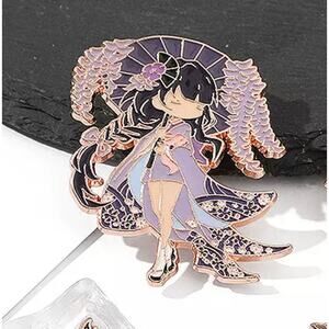 Genshin Impact Video Game Raiden Shogun Enamel Pins GS-05